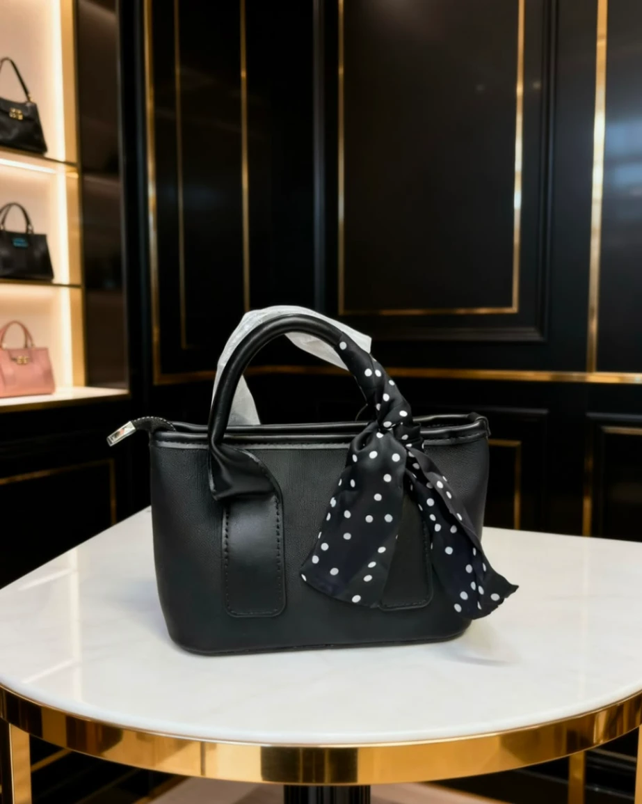 Elegant Mini Scarf Handle Tote Bag