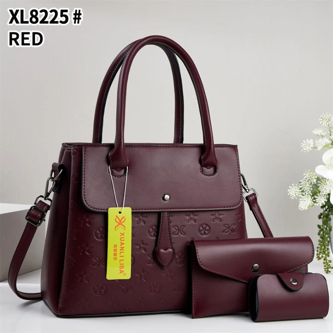Embossed 3 Piece Handbag Set