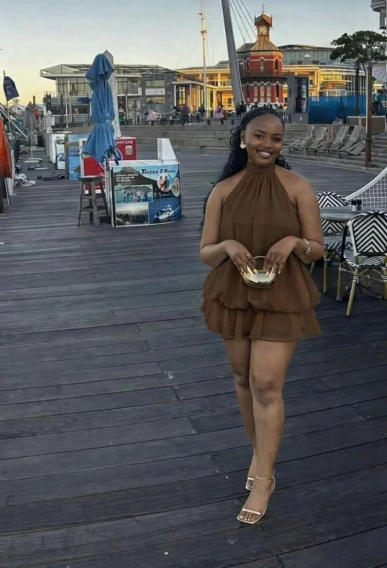 Flowy Romper Dress with High Neck