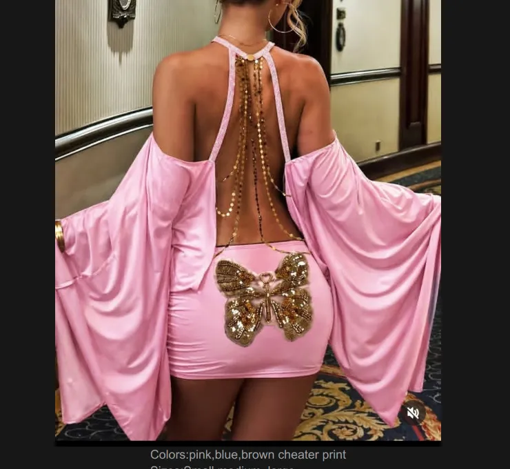 halter neck open back dress
