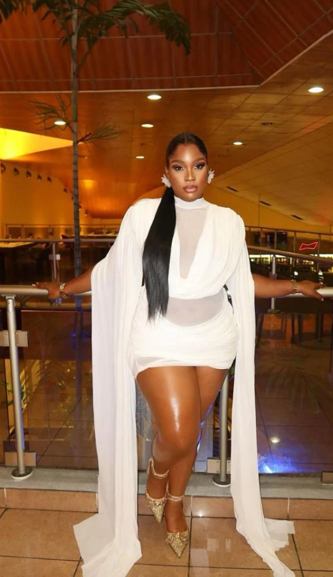 Luxe Sheer Drape Mini Dress