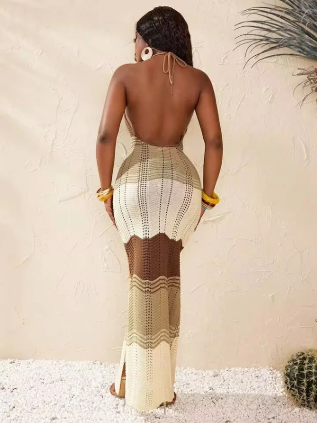 silhouette with a stylish high side leg slit.