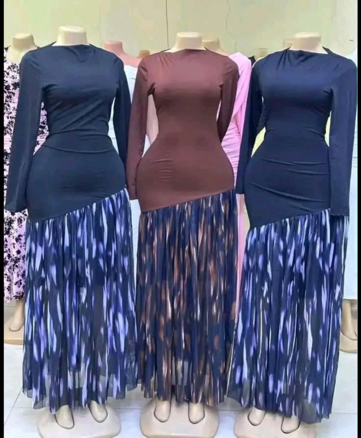 Women's Long Sleeve  Maxi Dress Set
