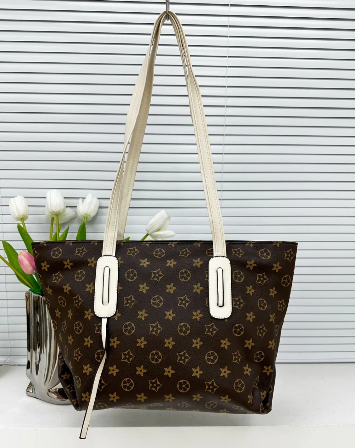 Womens Designer Inspired Patterned Shoulder Tote Bags