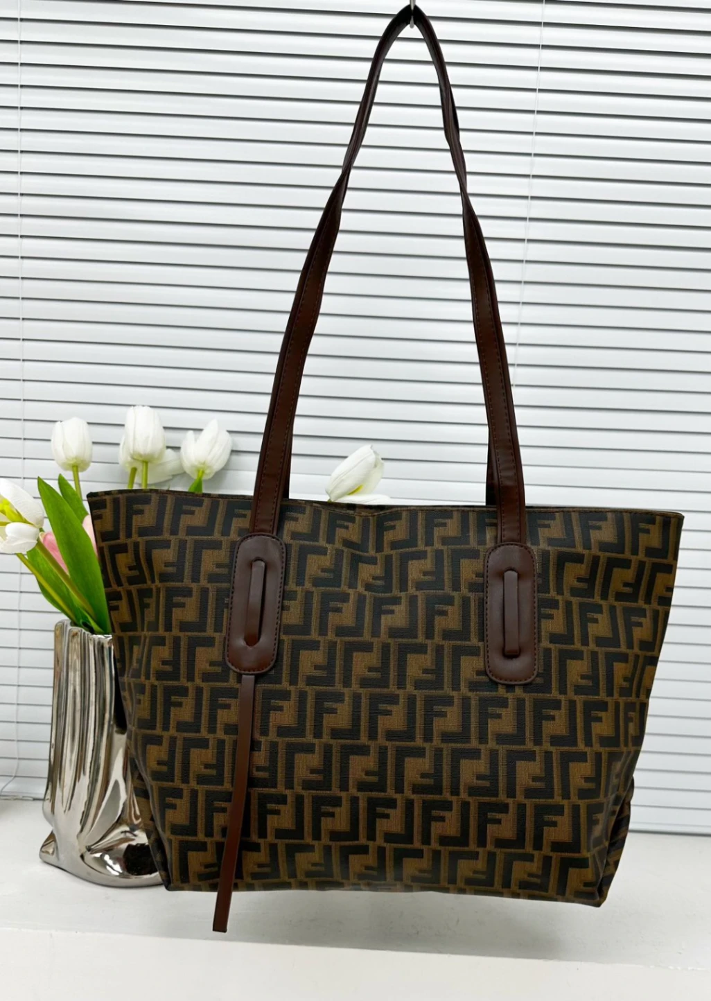 Womens Designer Inspired Patterned Shoulder Tote Bags